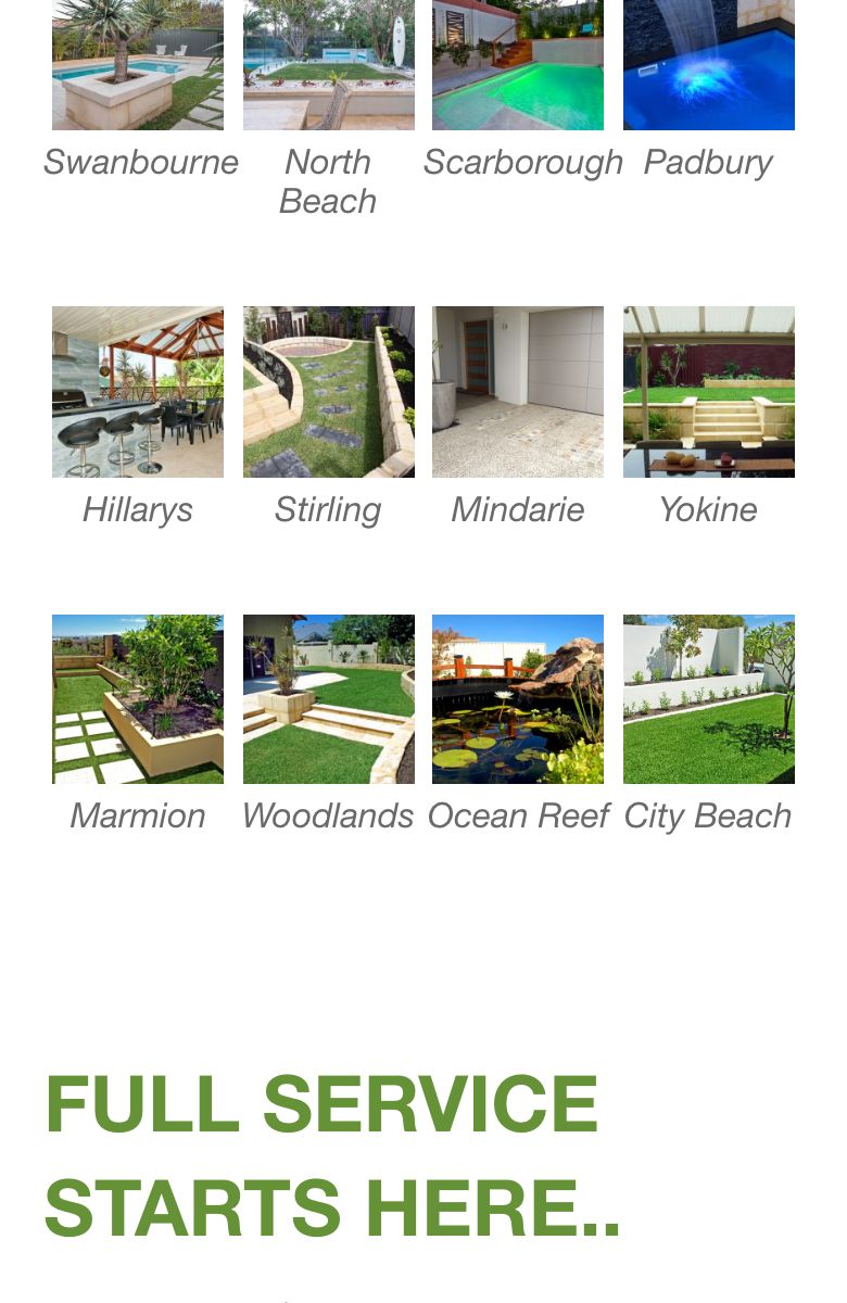 Suburb project thumbnails on the Northshore homepage